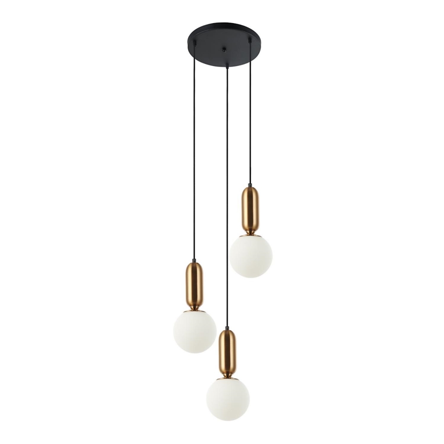 ITALUX - Candelabro suspenso ALDEVA 3xE27/40W/230V preto/bronze