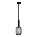 ITALUX - Candelabro suspenso ANTIOLA 1xE27/40W/230V diâmetro 15 cm preto