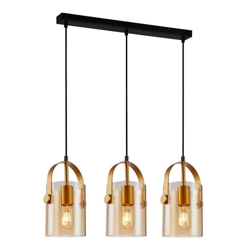 ITALUX - Candelabro suspenso NANESMA 3xE27/40W/230V cobre