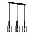 ITALUX - Candelabro suspenso SARDO 3xE27/40W/230V preto