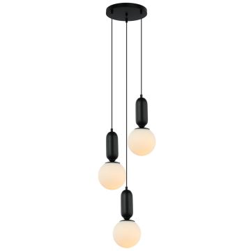 ITALUX - Candelabro suspenso ALDEVA 3xE27/40W/230V preto