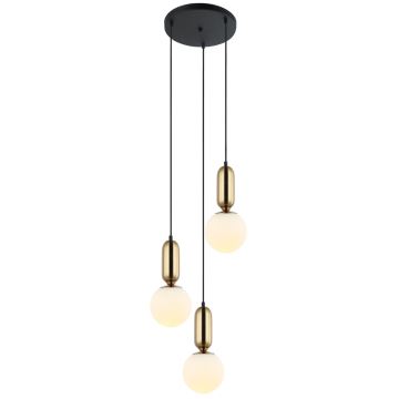 ITALUX - Candelabro suspenso ALDEVA 3xE27/40W/230V preto/bronze