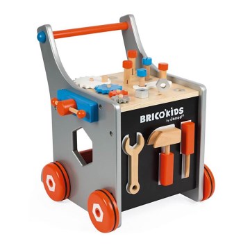 Janod - Andador de madera con herramientas BRICOKIDS