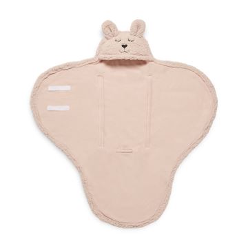 Jollein - Cobertor para envolver fleece Bunny 100x105 cm Pale Pink