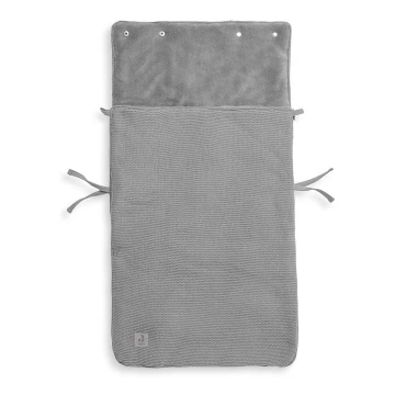 Jollein - Saco para assento de automóvel fleece BASIC KNIT 42x82 cm Stone Grey