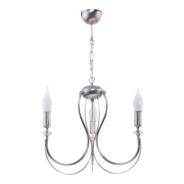 Jupiter 1687 - Candelabro numa corrente MELANI 3xE14/40W/230V prata