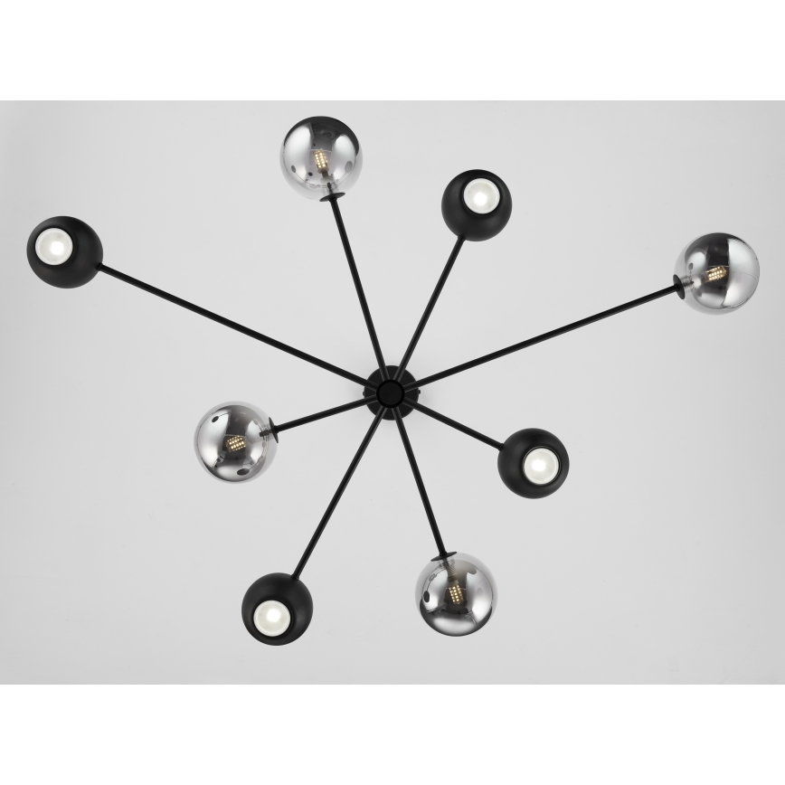 Jupiter 1975 - Candeeiro suspenso MOKA 4xGU10/10W/230V + 4xG9/10W/230V preto/cromado