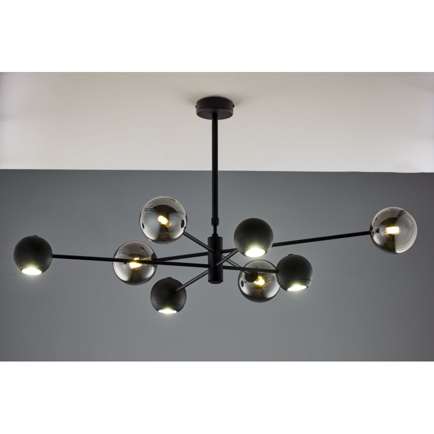 Jupiter 1975 - Candeeiro suspenso MOKA 4xGU10/10W/230V + 4xG9/10W/230V preto/cromado