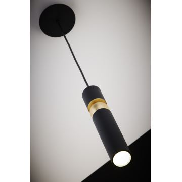 Jupiter 2003 - Candeeiro suspenso ALAS 1xGU10/10W/230V preto/dourado