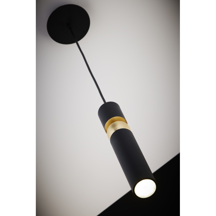 Jupiter 2003 - Candeeiro suspenso ALAS 1xGU10/10W/230V preto/dourado