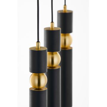 Jupiter 2004 - Candeeiro suspenso ALAS 3xGU10/10W/230V preto/dourado