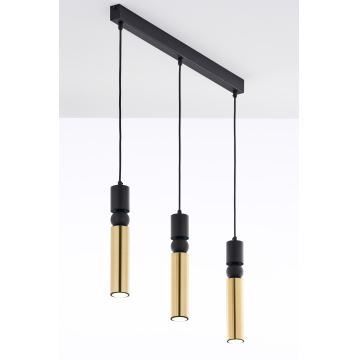 Jupiter 2007 - Candeeiro suspenso ALAS 3xGU10/10W/230V dourado/preto