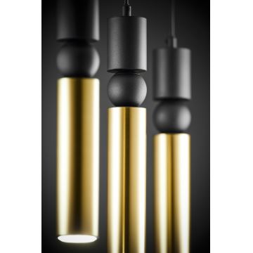 Jupiter 2007 - Candeeiro suspenso ALAS 3xGU10/10W/230V dourado/preto