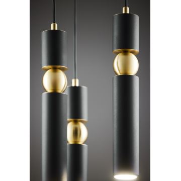 Jupiter 2013 - Candeeiro suspenso ALAS 3xGU10/10W/230V preto/dourado