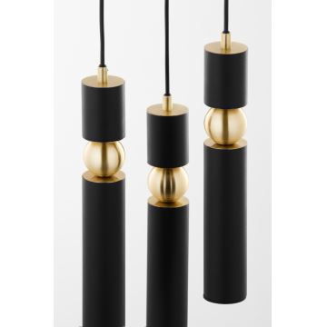 Jupiter 2013 - Candeeiro suspenso ALAS 3xGU10/10W/230V preto/dourado