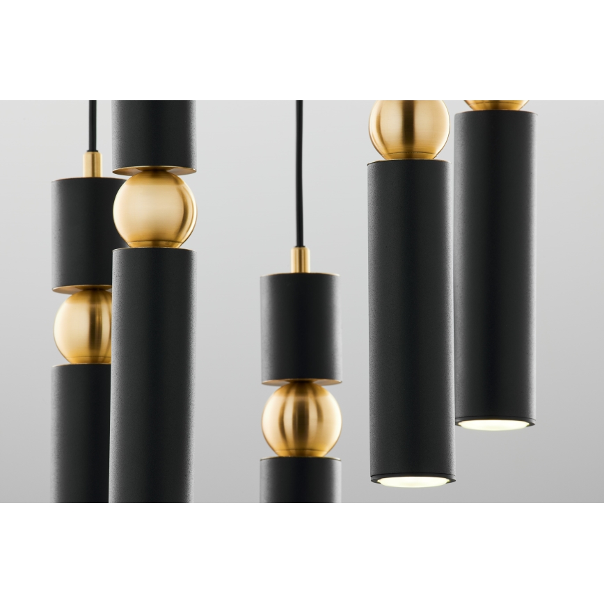 Jupiter 2014 - Candeeiro suspenso ALAS 5xGU10/10W/230V preto/dourado