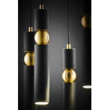 Jupiter 2014 - Candeeiro suspenso ALAS 5xGU10/10W/230V preto/dourado