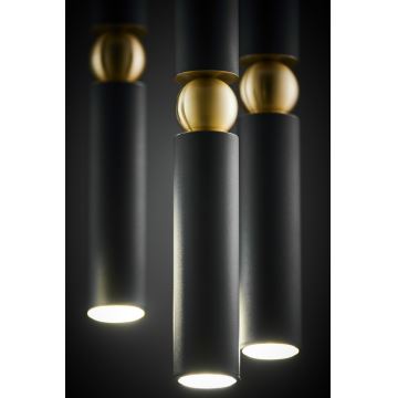 Jupiter 2014 - Candeeiro suspenso ALAS 5xGU10/10W/230V preto/dourado