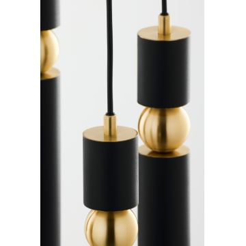 Jupiter 2014 - Candeeiro suspenso ALAS 5xGU10/10W/230V preto/dourado