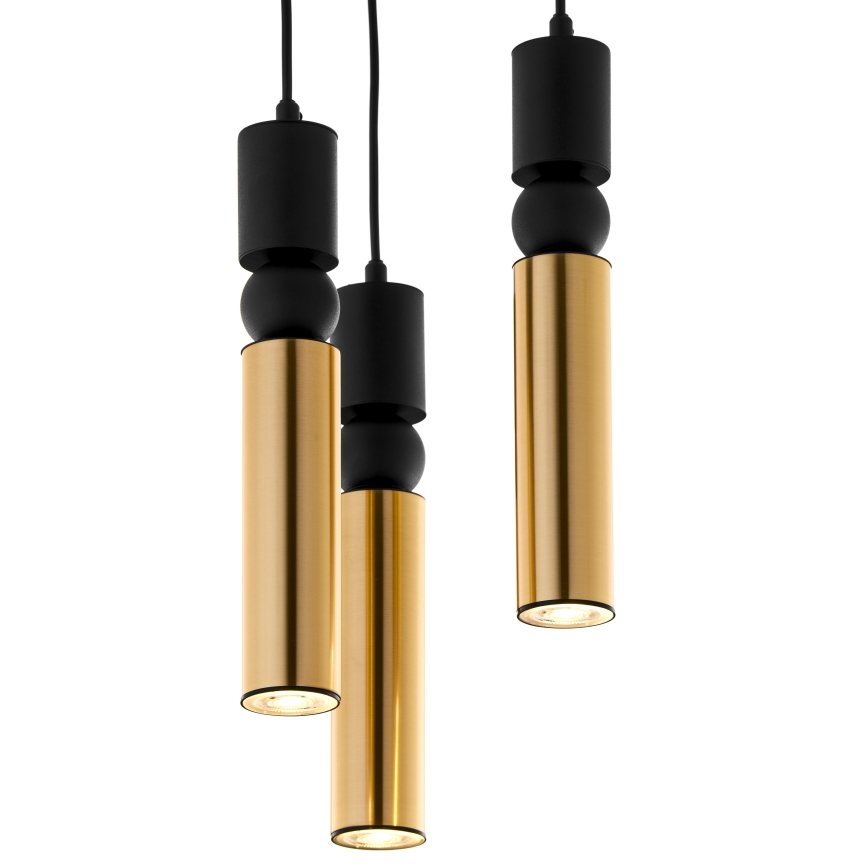 Jupiter 2016 - Candeeiro suspenso ALAS 3xGU10/10W/230V dourado/preto