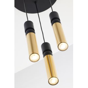 Jupiter 2016 - Candeeiro suspenso ALAS 3xGU10/10W/230V dourado/preto