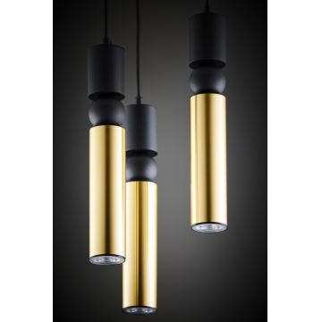 Jupiter 2016 - Candeeiro suspenso ALAS 3xGU10/10W/230V dourado/preto