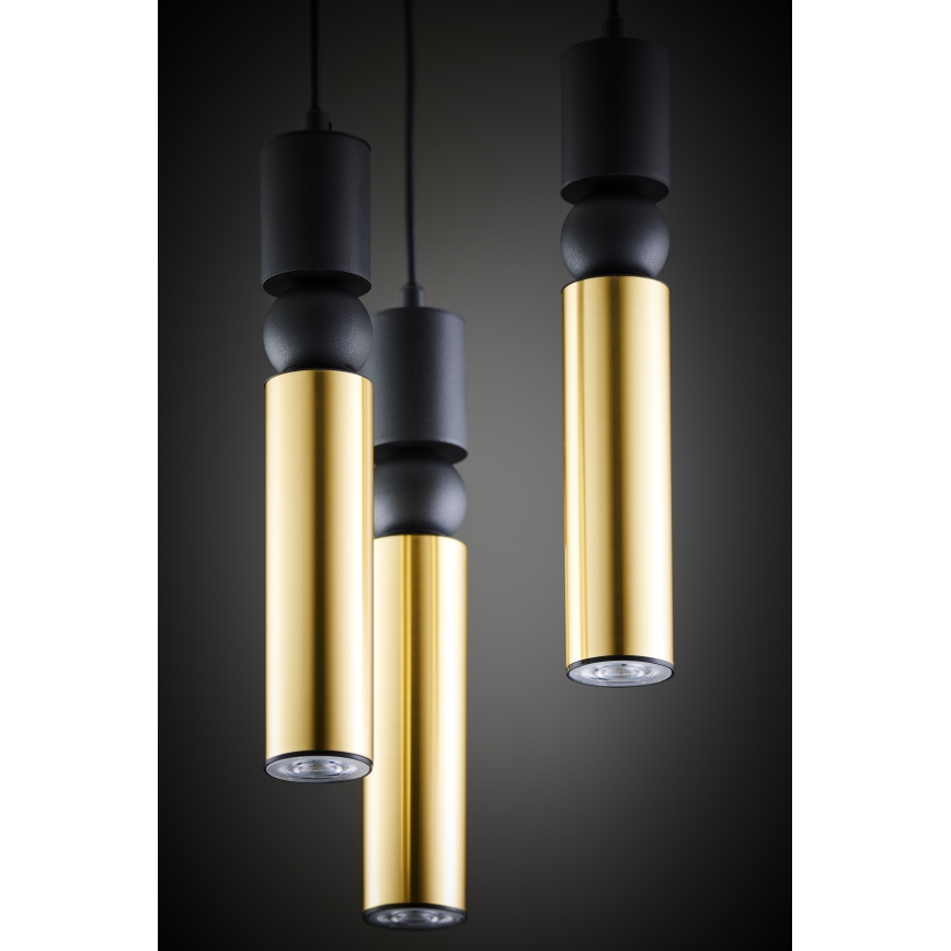 Jupiter 2016 - Candeeiro suspenso ALAS 3xGU10/10W/230V dourado/preto