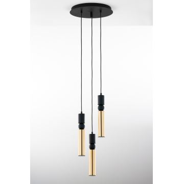 Jupiter 2016 - Candeeiro suspenso ALAS 3xGU10/10W/230V dourado/preto