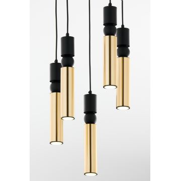 Jupiter 2017 - Candeeiro suspenso ALAS 5xGU10/10W/230V dourado/preto