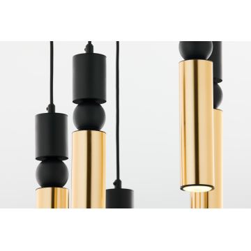 Jupiter 2017 - Candeeiro suspenso ALAS 5xGU10/10W/230V dourado/preto