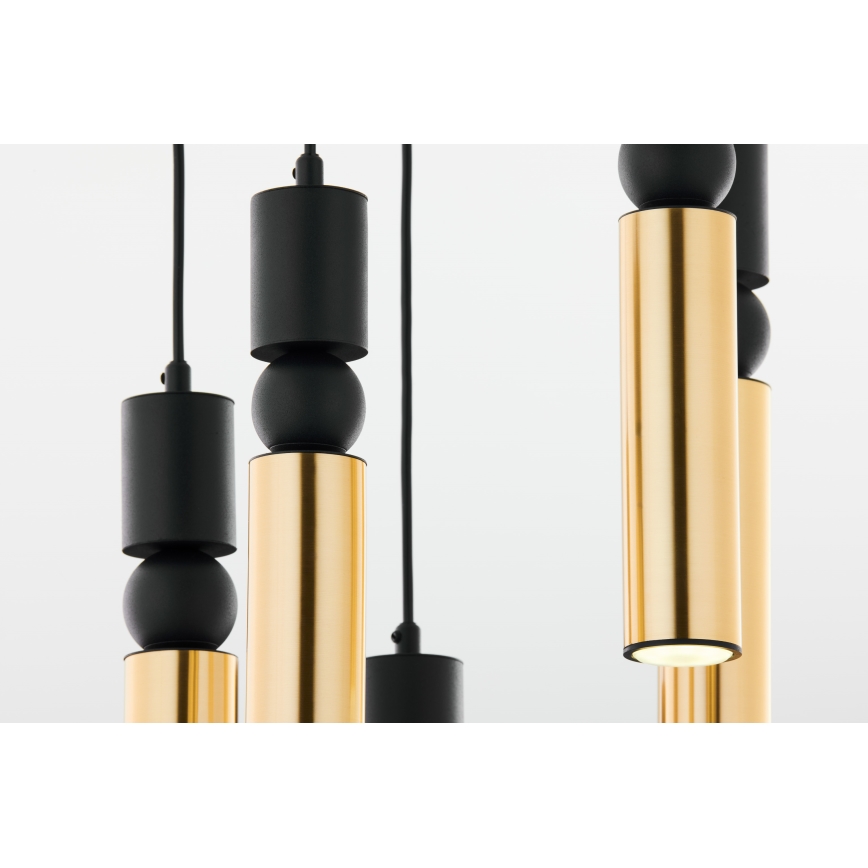 Jupiter 2017 - Candeeiro suspenso ALAS 5xGU10/10W/230V dourado/preto