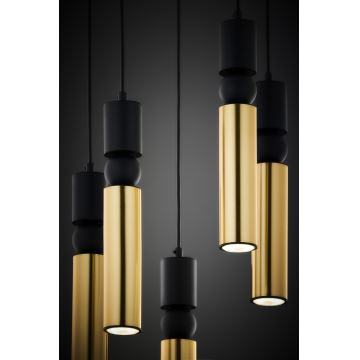 Jupiter 2017 - Candeeiro suspenso ALAS 5xGU10/10W/230V dourado/preto