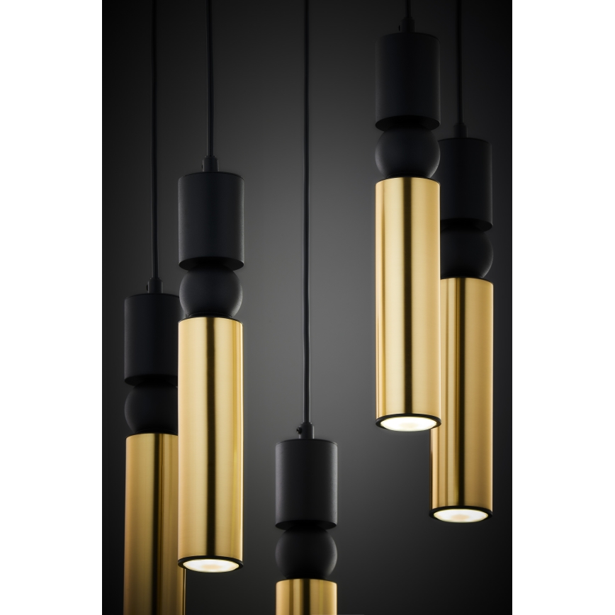 Jupiter 2017 - Candeeiro suspenso ALAS 5xGU10/10W/230V dourado/preto