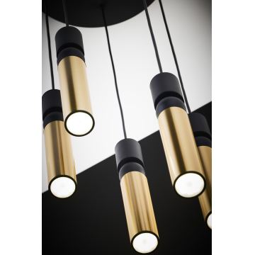 Jupiter 2017 - Candeeiro suspenso ALAS 5xGU10/10W/230V dourado/preto