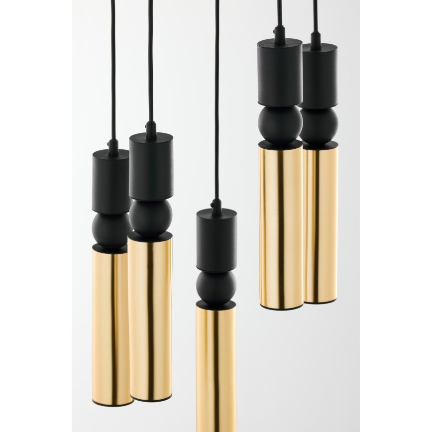 Jupiter 2017 - Candeeiro suspenso ALAS 5xGU10/10W/230V dourado/preto