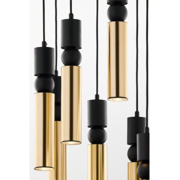 Jupiter 2018 - Candeeiro suspenso ALAS 7xGU10/10W/230V dourado/preto