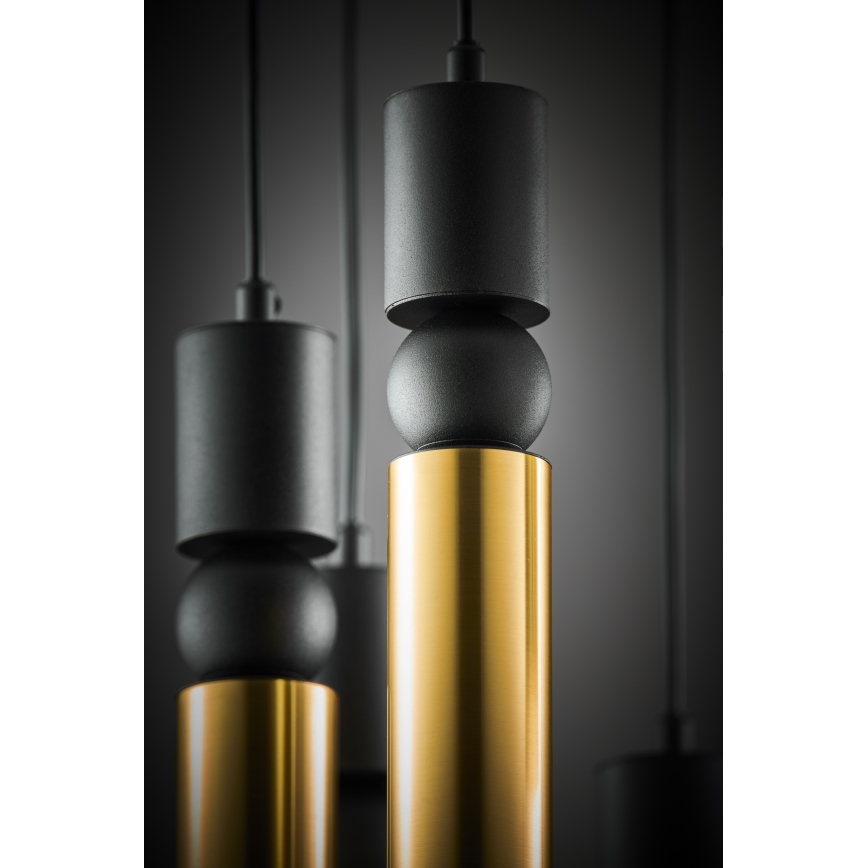 Jupiter 2018 - Candeeiro suspenso ALAS 7xGU10/10W/230V dourado/preto