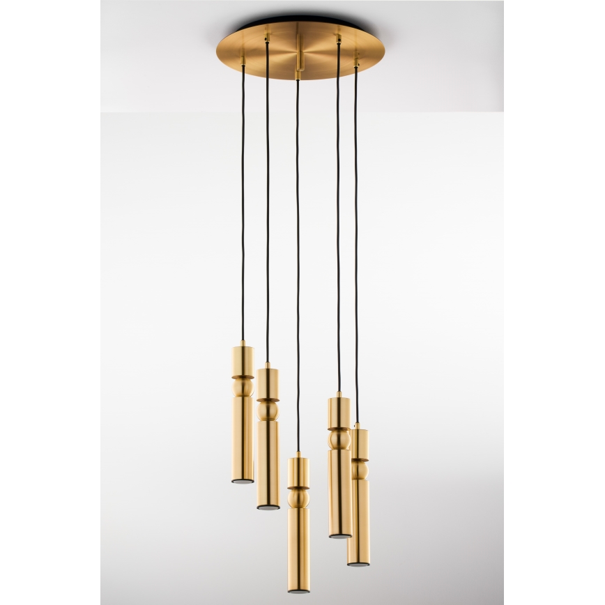 Jupiter 2020 - Candeeiro suspenso ALAS 5xGU10/10W/230V dourado