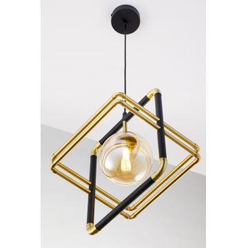 Jupiter 2025 - Candeeiro suspenso FIORI 1xG9/10W/230V preto/dourado/bege