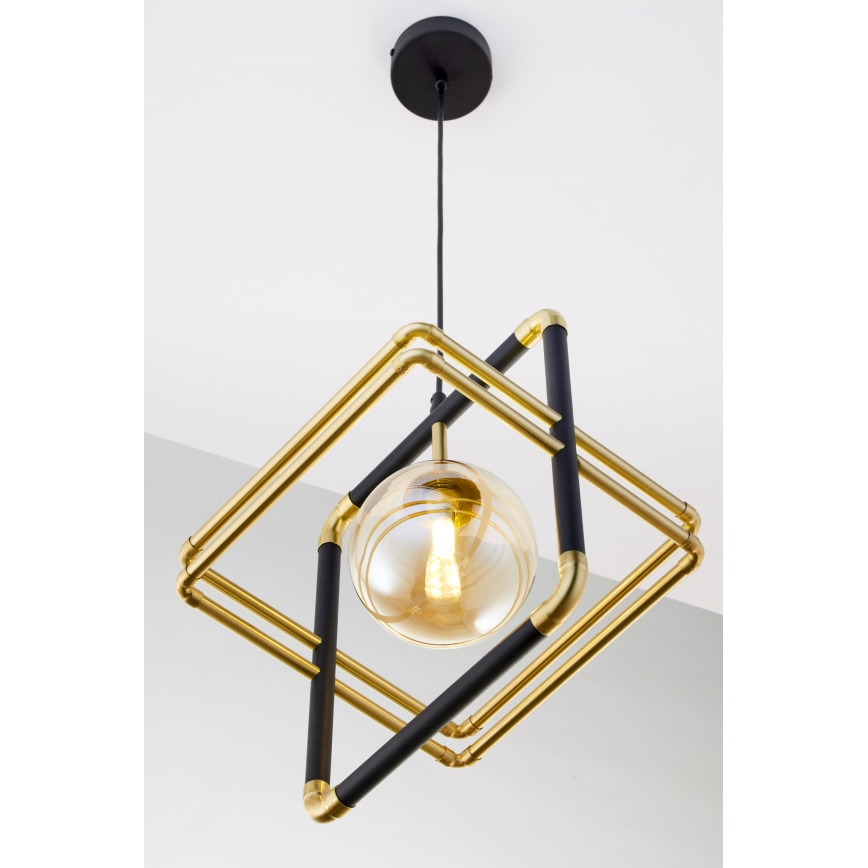 Jupiter 2025 - Candeeiro suspenso FIORI 1xG9/10W/230V preto/dourado/bege