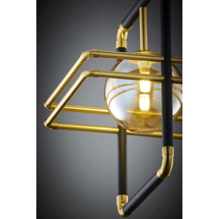 Jupiter 2025 - Candeeiro suspenso FIORI 1xG9/10W/230V preto/dourado/bege