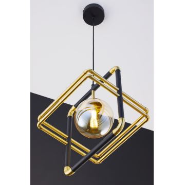 Jupiter 2025 - Candeeiro suspenso FIORI 1xG9/10W/230V preto/dourado/bege