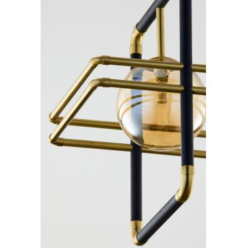 Jupiter 2025 - Candeeiro suspenso FIORI 1xG9/10W/230V preto/dourado/bege