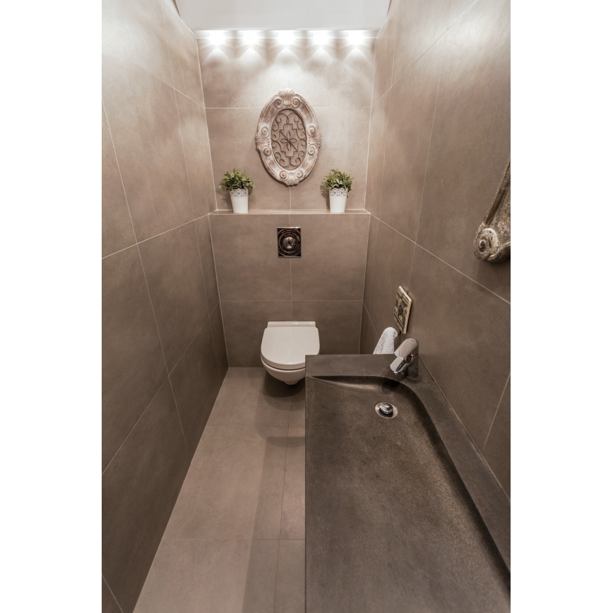 Foco de encastrar exterior LED IMBER LED/1W/12V 4000K diâmetro 3 cm 40 lm IP65 prateado