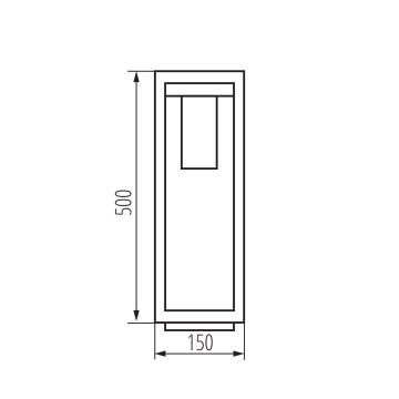 Candeeiro exterior VIMO 1xE27/15W/230V 50 cm IP44 preto