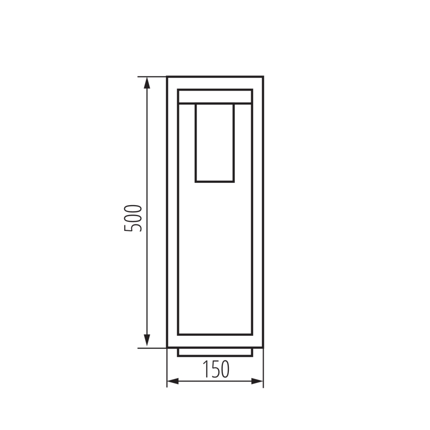 Candeeiro exterior VIMO 1xE27/15W/230V 50 cm IP44 preto