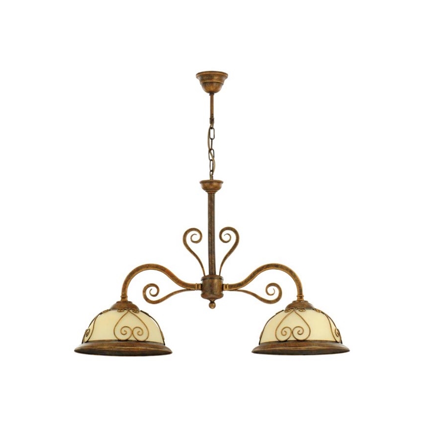 Kemar VE/2 - Candelabro VERDA 2xE27/60W bronze