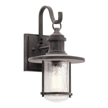 Kichler - Iluminação de parede exterior RIVERWOOD 1xE27/100W/230V IP44 antracite