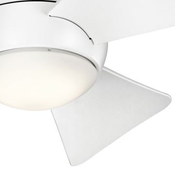 Kichler - Ventoinha de teto LED com regulação SOLA LED/10W/230V IP23 branco + comando