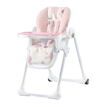KINDERKRAFT - Cadeira infantil de refeição YUMMY rosa/branco